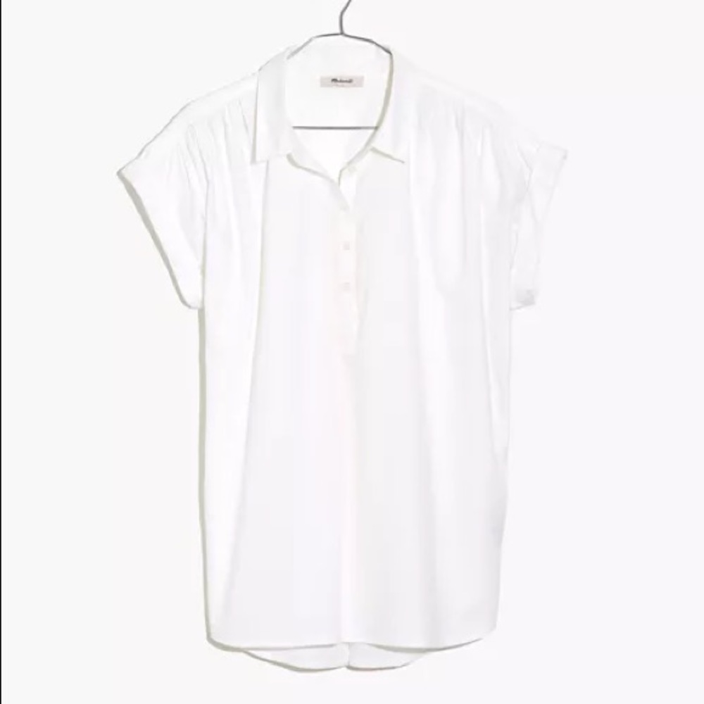 Madewell Central Popover Shirt in Eyelet White